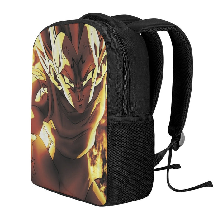Dragon Ball Z Dope Majin Vegeta Grin Yellow Aura Backpack