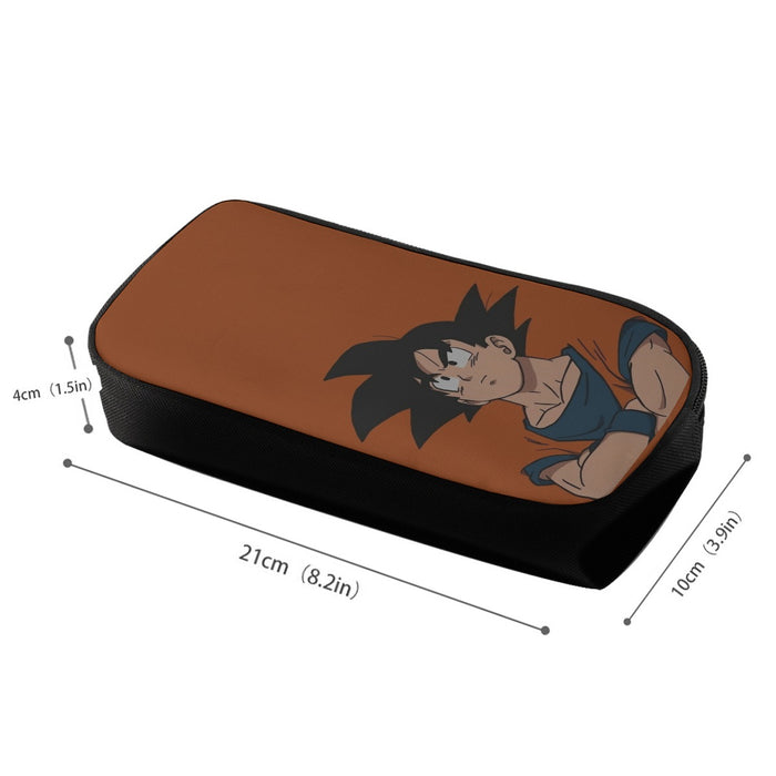 Goku Orange Minimalistic Background Pencil Bag