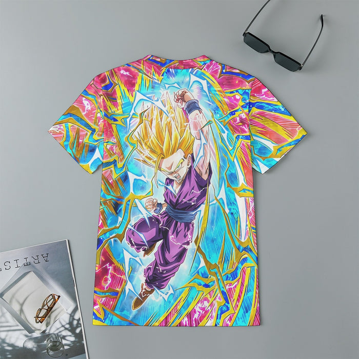 Teen Gohan Dragon Ball Full Tilt Kamehameha Super Saiyan 2 Kids T-Shirt