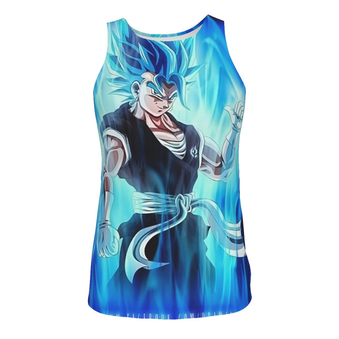 Dragon Ball Z Super Saiyan Vegito Blue Charge Aura Tank Top