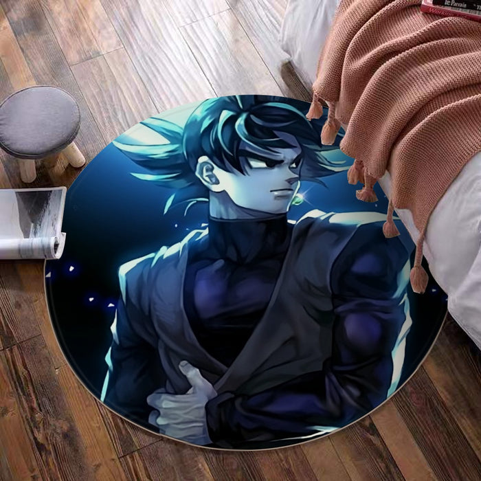 Dragon Ball Super Goku Black Cool Night Blue Sea Round Mat