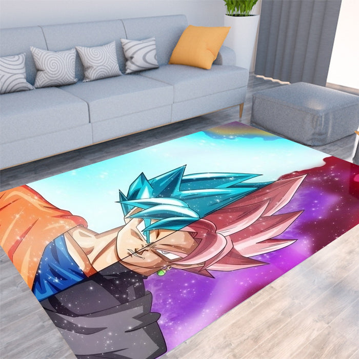 DBZ Goku SSGSS Black Rose Super Saiyan Portraits Dope Rug