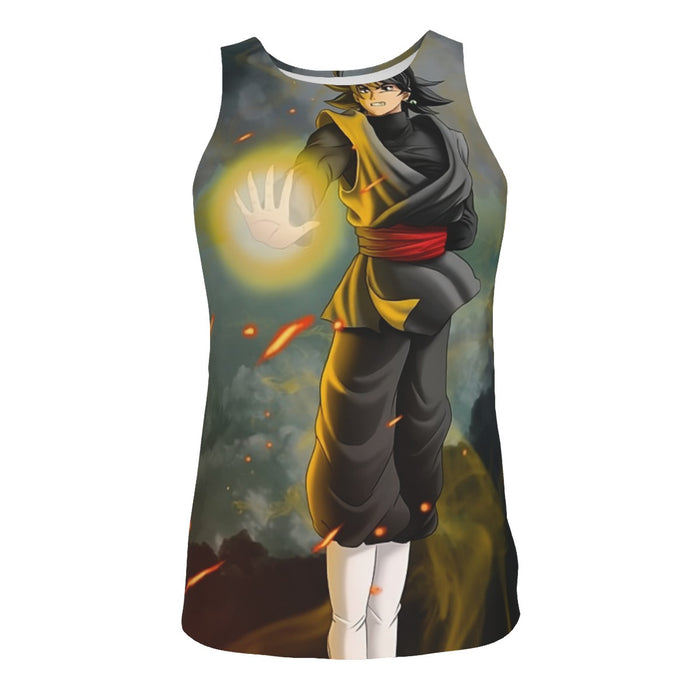 DBZ Goku Black Zamasu Potara Fusion Realistic Drawing Style Cool Tank Top