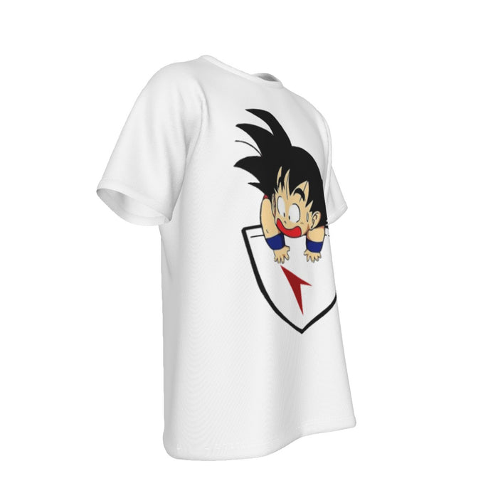 Dragon Ball Kid Goku Coming Out Of Pocket T-Shirt