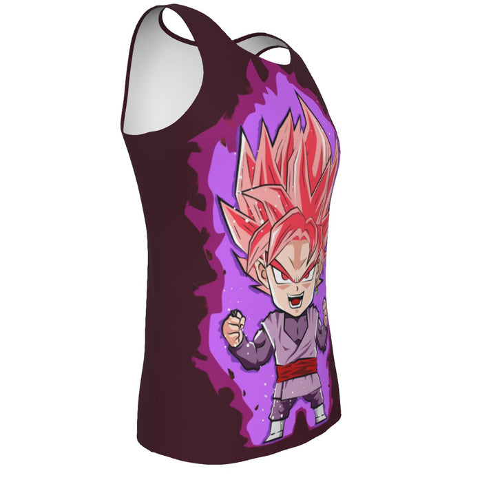 DBZ Goku Black Zamasu Rose Super Saiyan Cute Chibi Design Tank Top