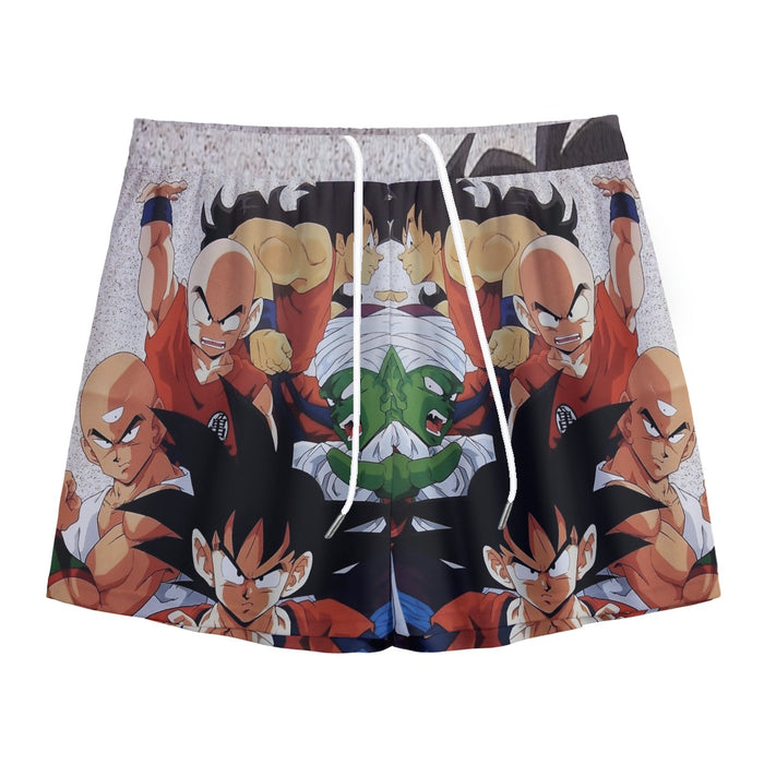 Dragon Ball Goku Piccolo Krillin Heroes Group Awesome Design Mesh Shorts
