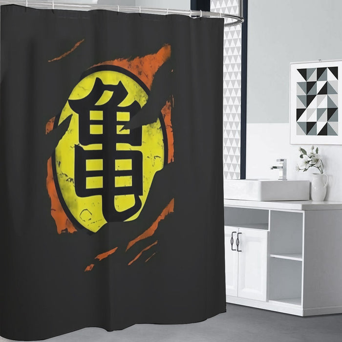Dragon Ball Master Roshi Symbol Kanji Japanese Cool Design Shower Curtain