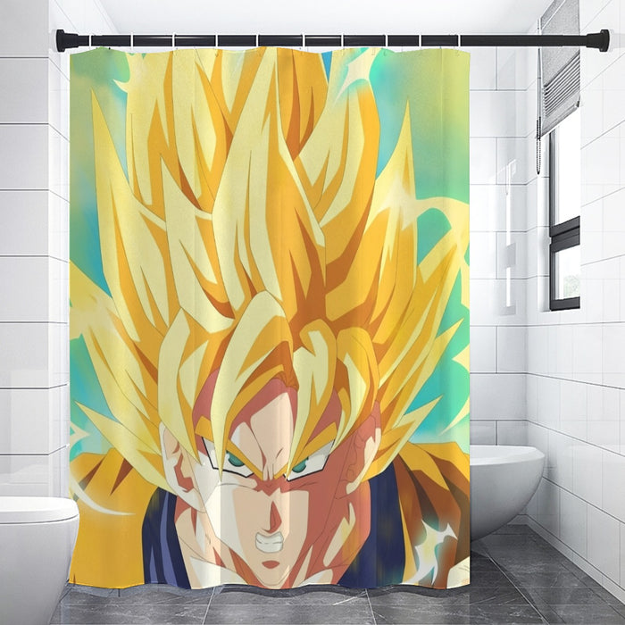 Dragon Ball Goku Super Saiyan Hero Thunder Design Street Style Shower Curtain