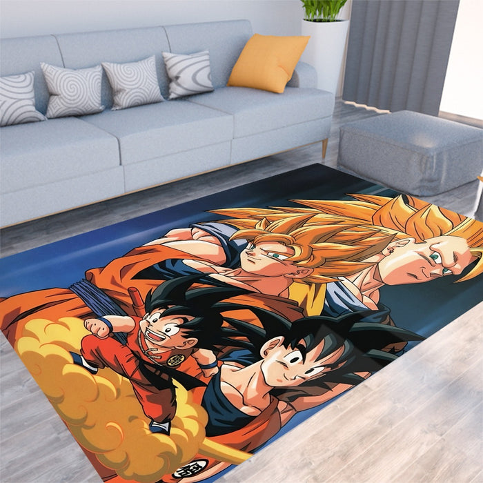 Goku Evolution from Kid to SSJ3 Transformation Dopest 3D Rug