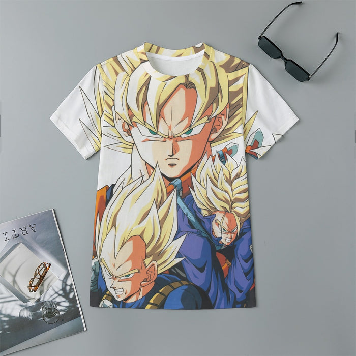 Dragon Ball Goku Vegeta Trunks Super Saiyan Power Heroes Cool Trending Design Kids T-Shirt