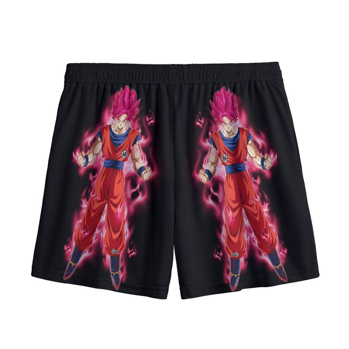 Dragon Ball Super Son Goku Red Kaioken Ultra Instinct Mesh Shorts