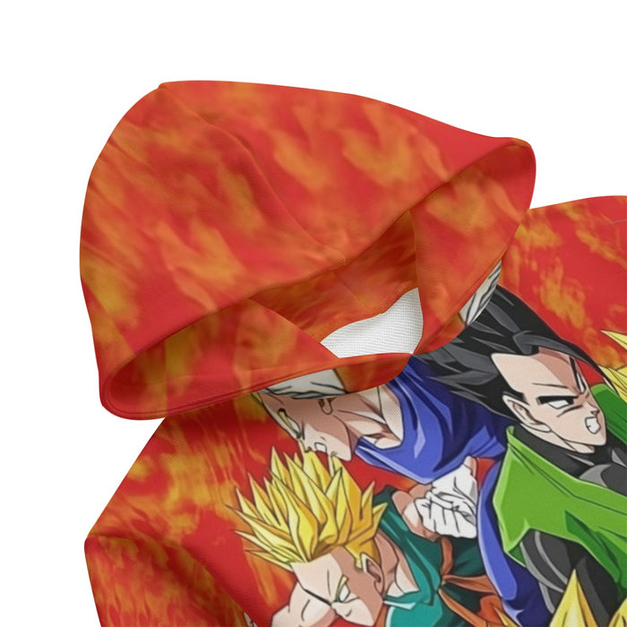 Dragon Ball Goku Super Saiyan 3 Vegeta Gohan Trending Design Kids' Hoodie