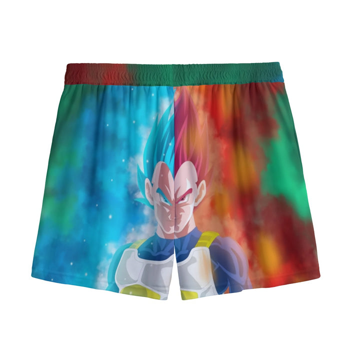 DBZ Vegeta Super Saiyan God Blue SSGSS Cool Portraits Mesh Shorts