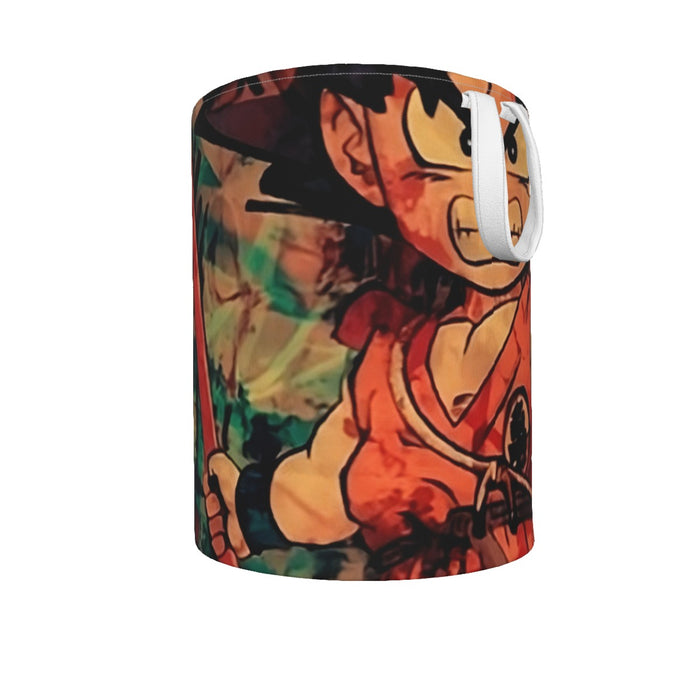 Kid Young Goku Vintage Tie Dye Painting Stylish DBZ 3D Laundry Basket