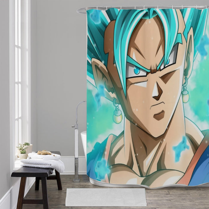 Dragon Ball Super Vegito Blue Super Saiyan Cool 3D Shower Curtain