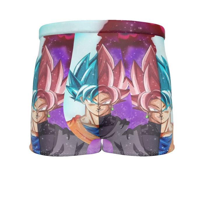 DBZ Goku SSGSS Black Rose Super Saiyan Portraits Dope Men's Boxer Briefs