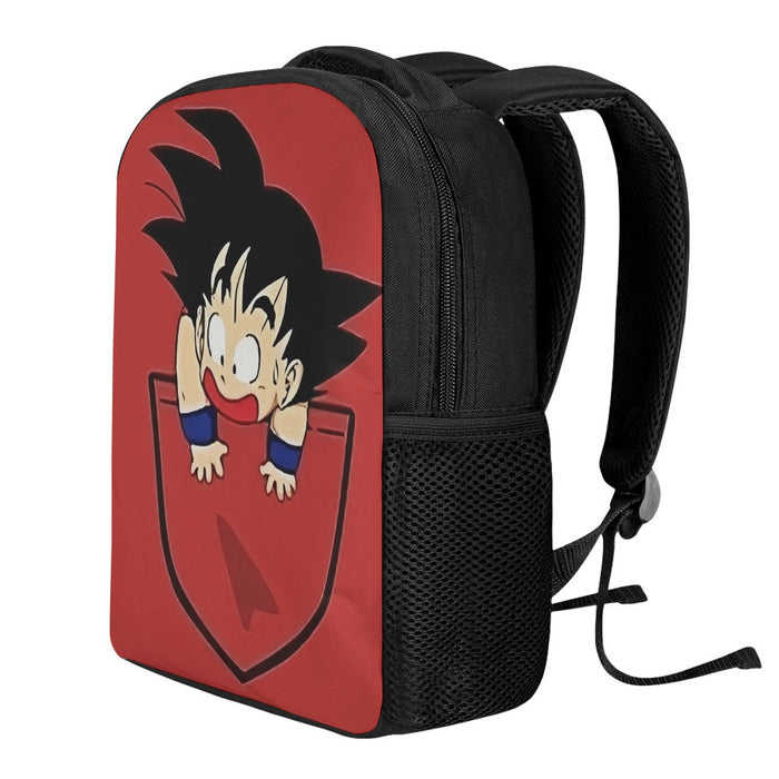 Dragon Ball Cute Goku Kid Pocket Simple Design Streetwear Backpack
