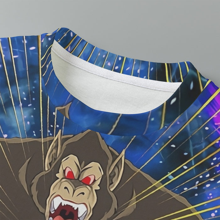 Great Ape Monkey Kid Goku Galaxy High-Quality Battle 3D Kids T-Shirt