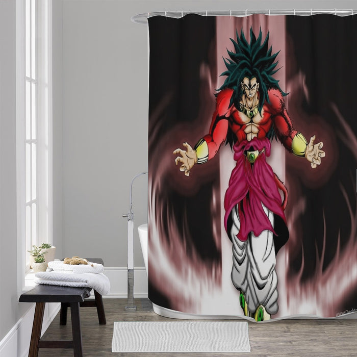 Dragon Ball Z Legendary Super Saiyan Broly 4 Dope Aura Shower Curtain