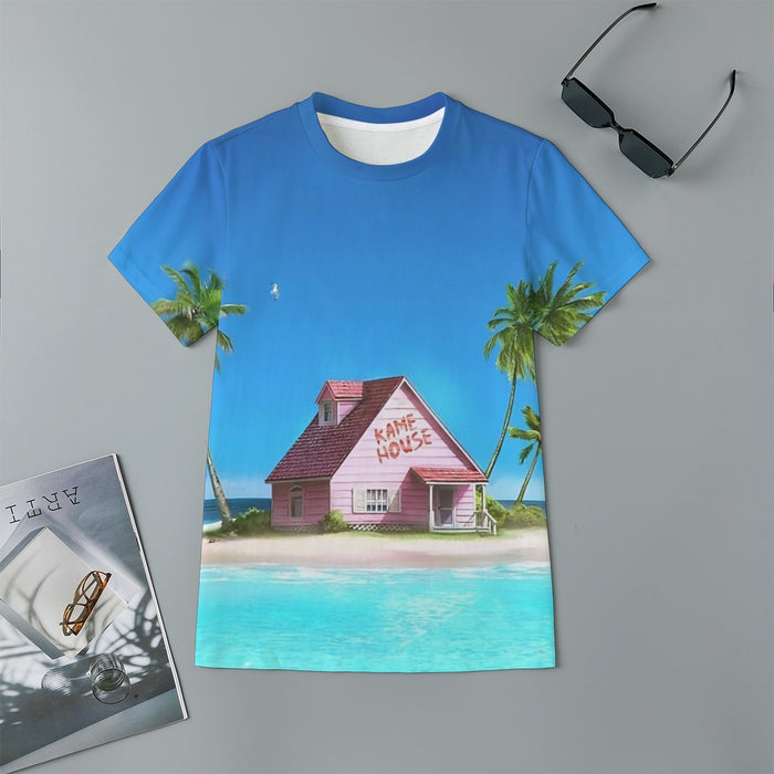 DBZ Master Roshi's Kame House Relax Vibe Concept Graphic Kids T-Shirt
