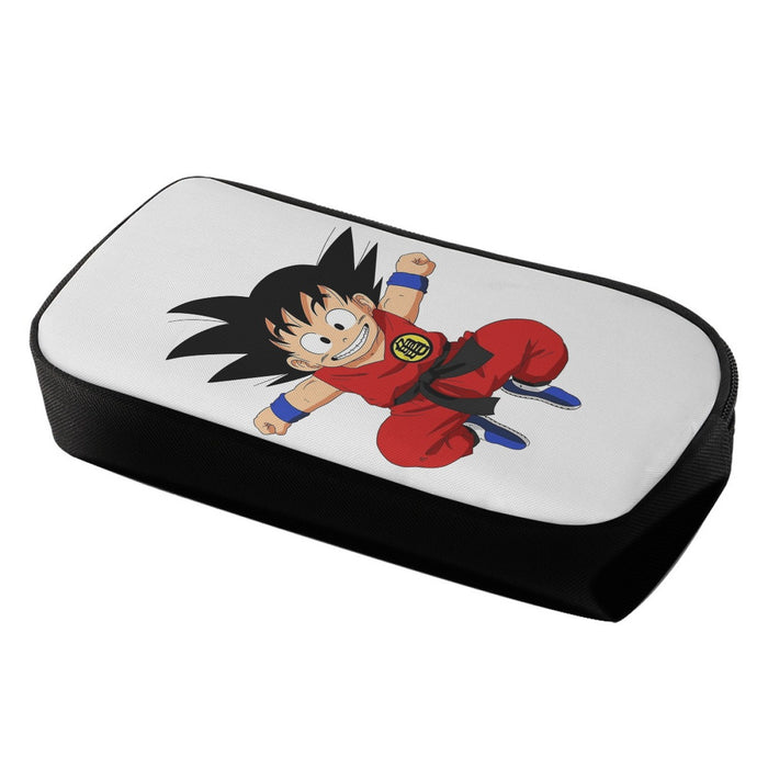 DBZ Jumping Kid Goku In His Training Suit Pencil Bag