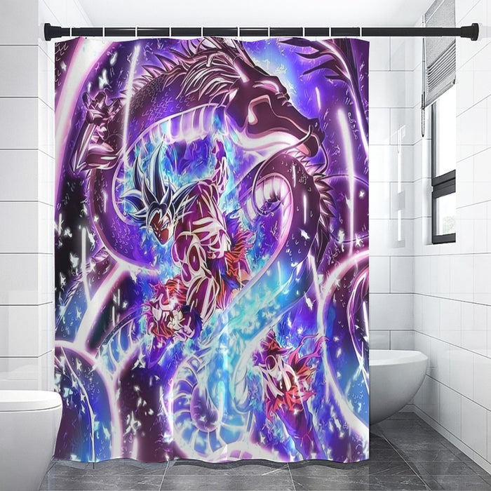 Dragon Ball Super  Ultra Instinct Goku x Shenron Shower Curtain