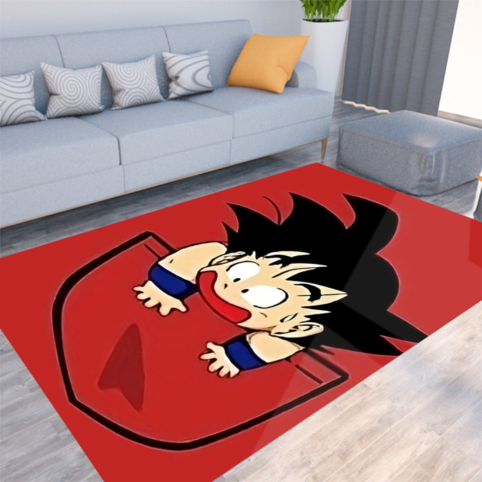 Dragon Ball Cute Goku Kid Pocket Simple Design Streetwear Rug