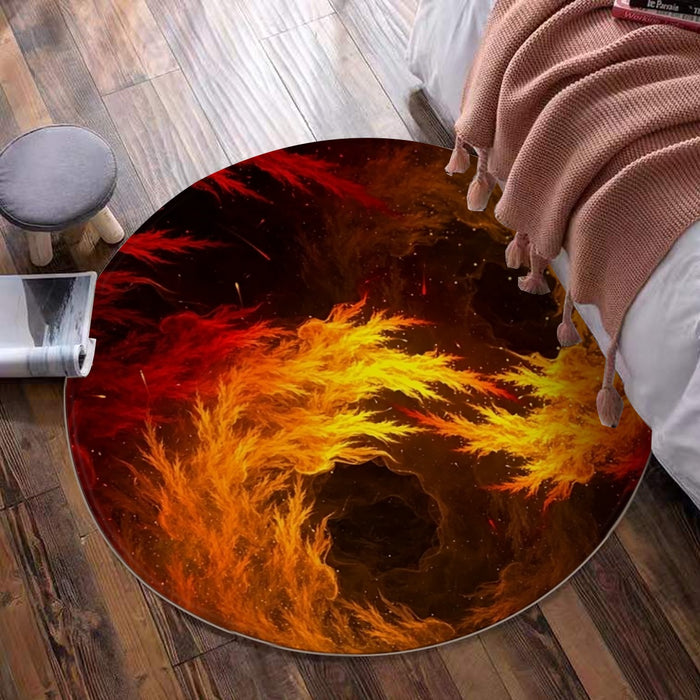 Dragon Ball Z Super Saiyan Orange Aura Dope Streetwear Round Mat