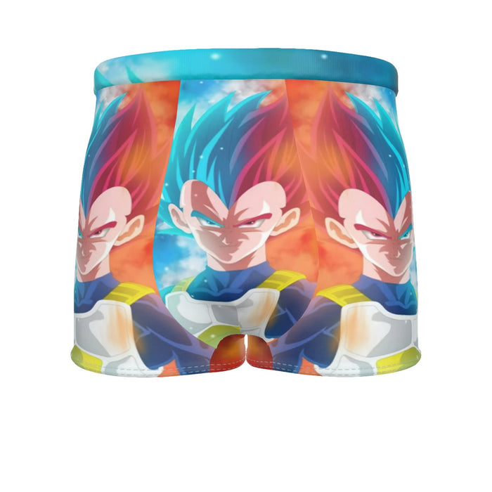 DBZ Vegeta Super Saiyan God Blue SSGSS Cool Portraits Men's Boxer Briefs