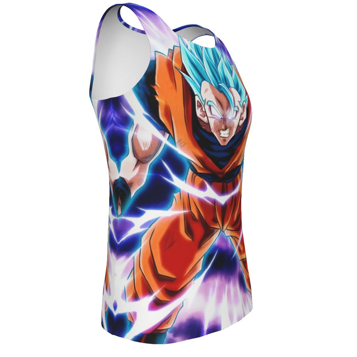 Dragon Ball Goku Blue Super Saiyan Epic Rage Casual Tank Top