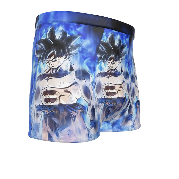 Dragon Ball Super Goku Ultra Instinct Blue Cool Casual Men's Boxer Briefs