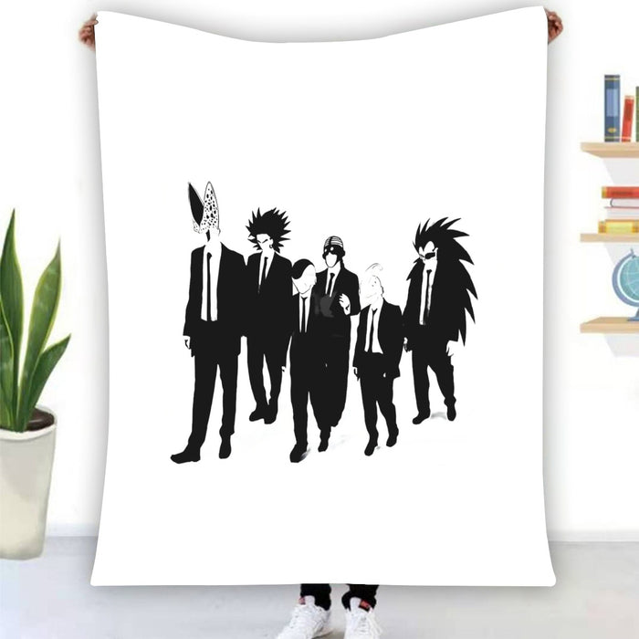 Dragon Ball Characters With Reservoir Dogs Movie Pose Blanket