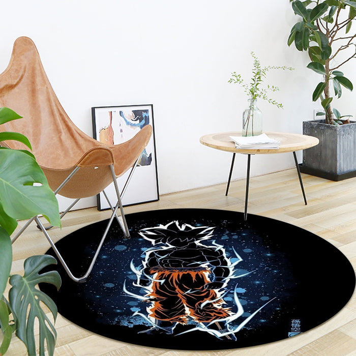 Dragon Ball Z Goku Ultra Instinct Shadow Round Mat