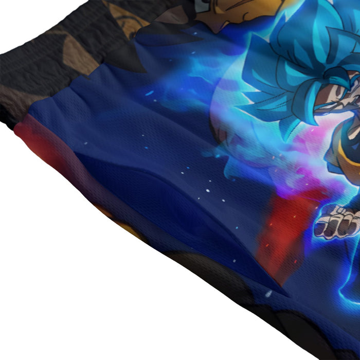 DBZ Legendary Broly Son Goku Vegeta Super Saiyan Blue Mesh Shorts