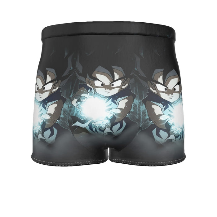 Dragon Ball Goku Kid Practice Kamehameha Cute Round Neck Design Men's Boxer Briefs