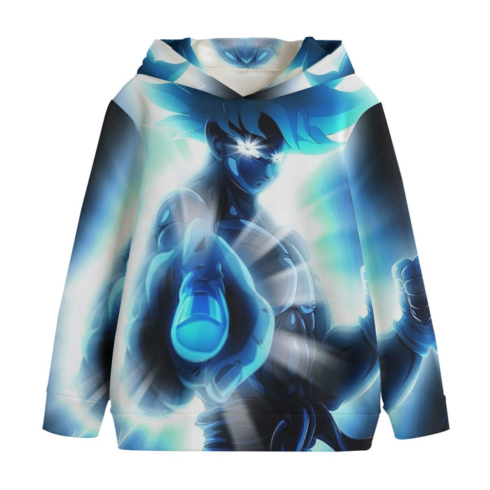 Dragon Ball Super Blue Son Goku Epic Ultra Instinct Kids' Hoodie