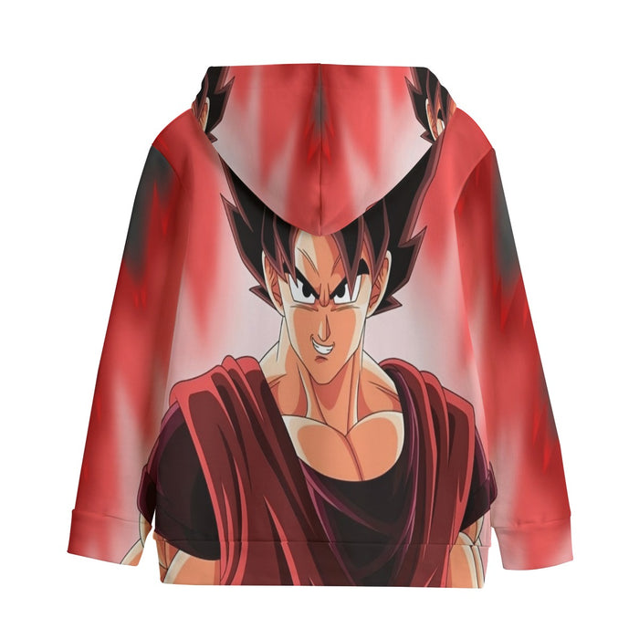 Dragon Ball Super Saiyan Goku Kaioken Epic Red Casual Kids' Hoodie