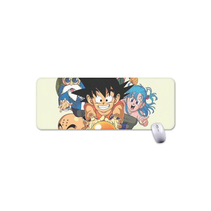 DBZ Kid Goku Master Roshi Bulma Krillin Chasing Dragon Ball Funny Mouse Pad