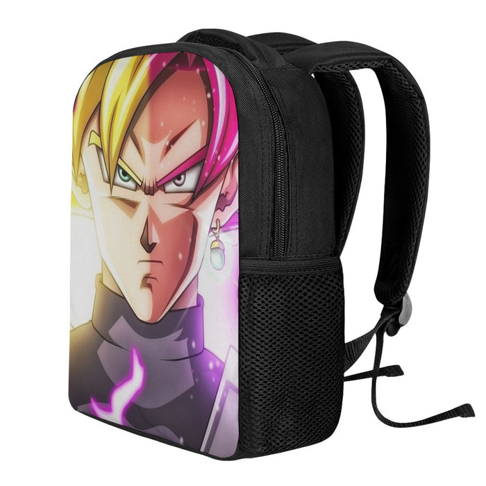 DBZ Goku God Half Rose and Golden Portrait Dope Design Backpack