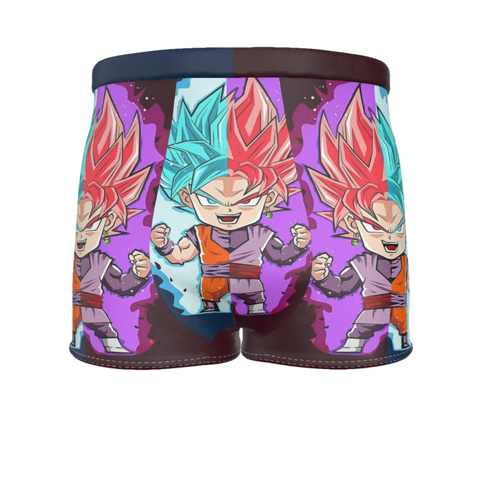 Dragon Ball Super Cute Chibi Blue Vegito Goku Rose Men's Boxer Briefs