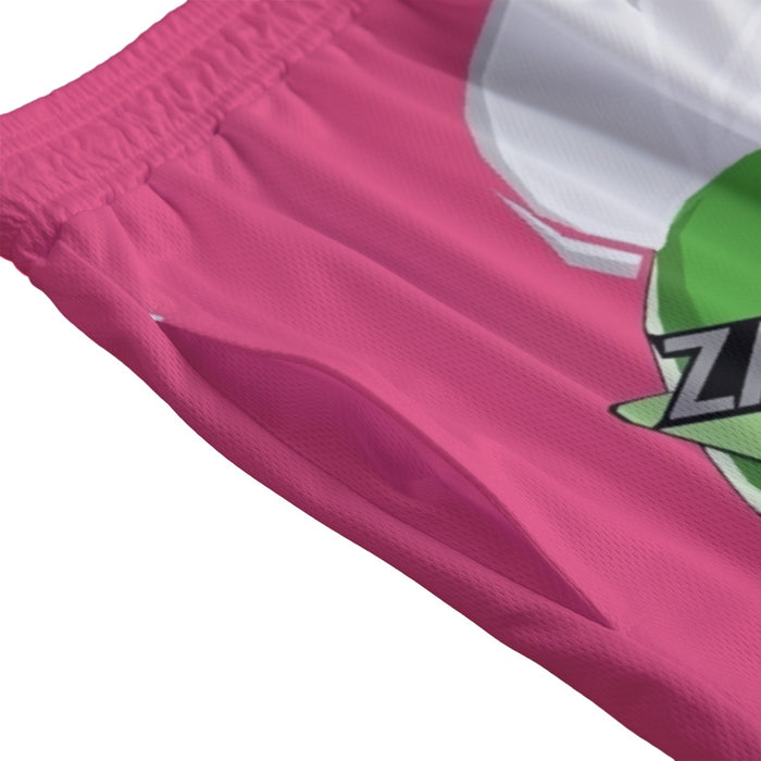 Dragon Ball Super Cool Grin Zamasu Potara Earring Pink Mesh Shorts