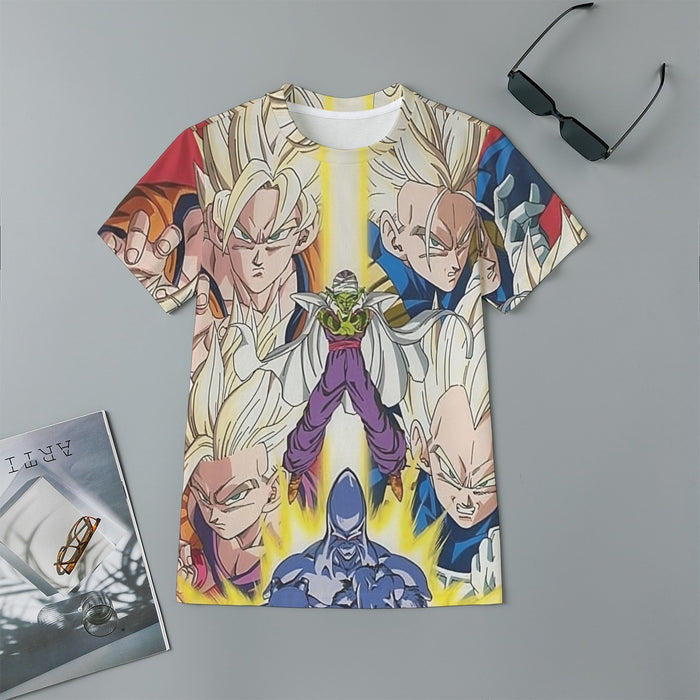 Dragon Ball Goku Vegeta Saiyan Piccolo Namekian Vibrant Design Kids T-Shirt