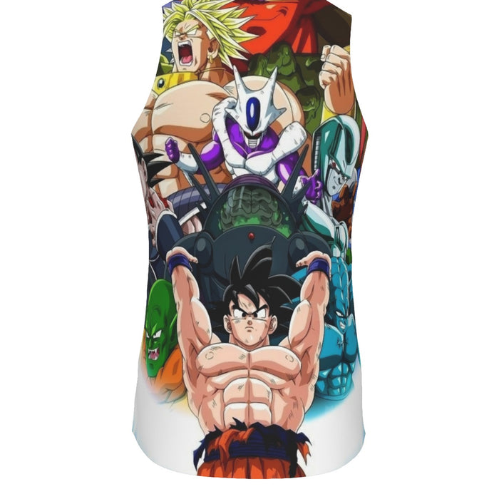 DBZ Goku Spirit Bomb Destroy Villains Cooler Broly Namek Vibrant Tank Top