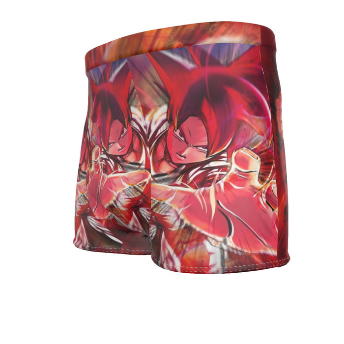 Dragon Ball Z Son Goku Super Saiyan Rose Blue Aura Men's Boxer Briefs