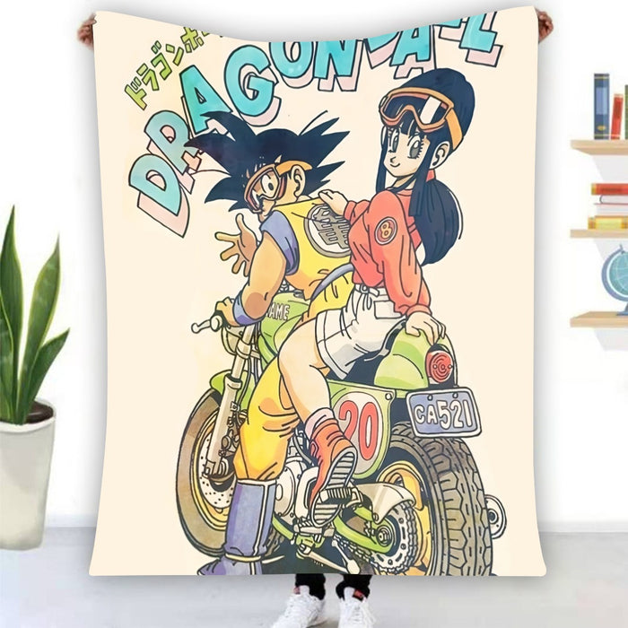 DBZ Goku Chi Chi Biker Motorbike Glasses Cool Design Streetwear  Blanket