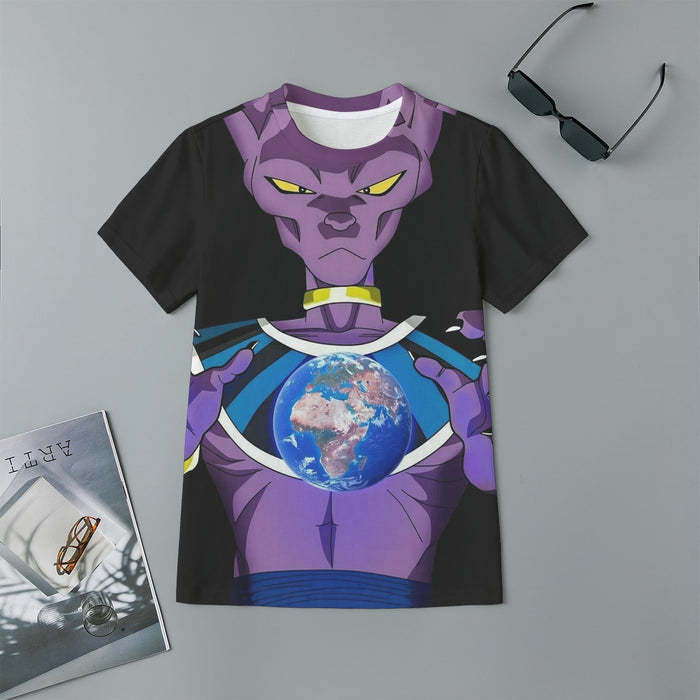 Dragon Ball Super Beerus God Destruction Earth Kids T-Shirt