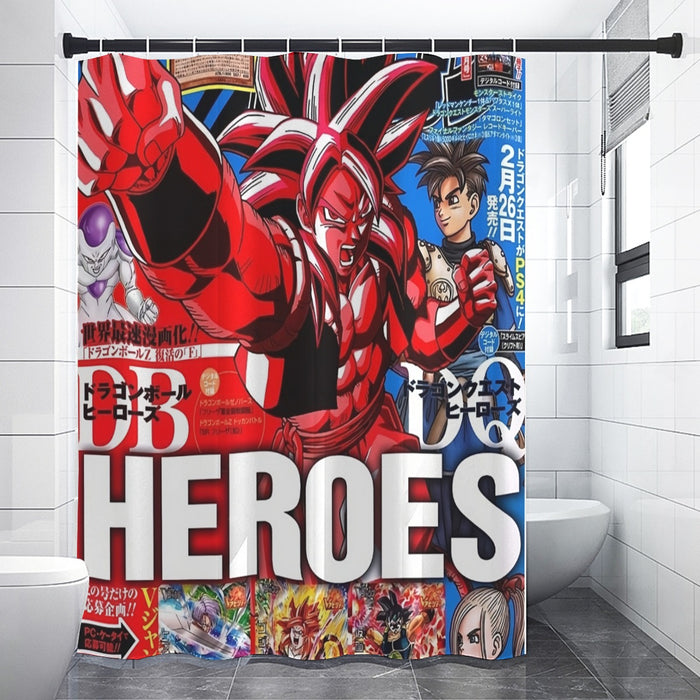 Japan Magazine Full Cover Gogeta Heroe SSJ4 Stylish 3D Shower Curtain