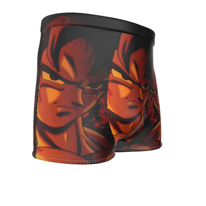 Dragon Ball Z Pissed Serious Son Goku Dope Orange Men's Boxer Briefs