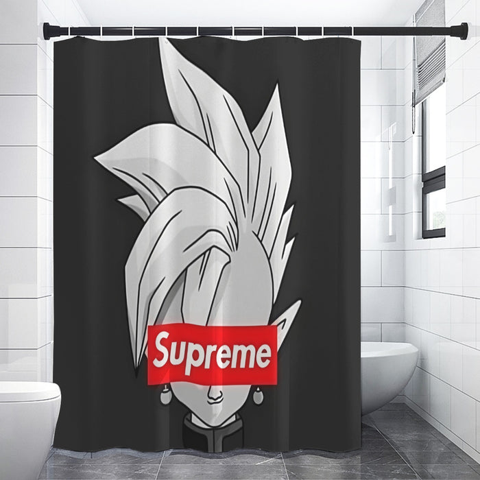 DBZ Zamasu Supreme Kai Logo Creative Black Edition Shower Curtain