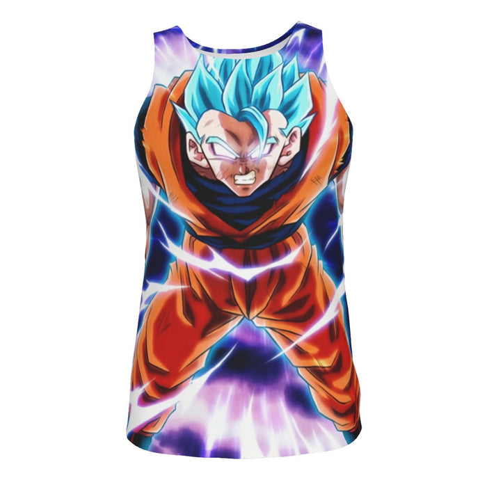 Dragon Ball Goku Blue Super Saiyan Epic Rage Casual Tank Top